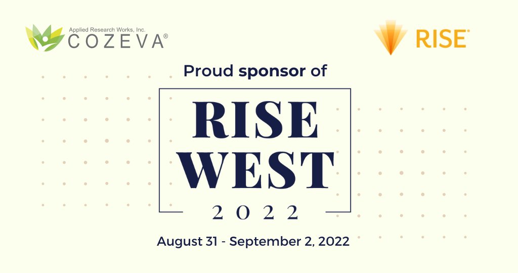 cozeva's tweet photo. Cozeva sponsors RISE West 2022.

https://t.co/amZvJkILLo

#cozeva #healthcaresaas #Leadership #managedcare https://t.co/x61DpI4wWi