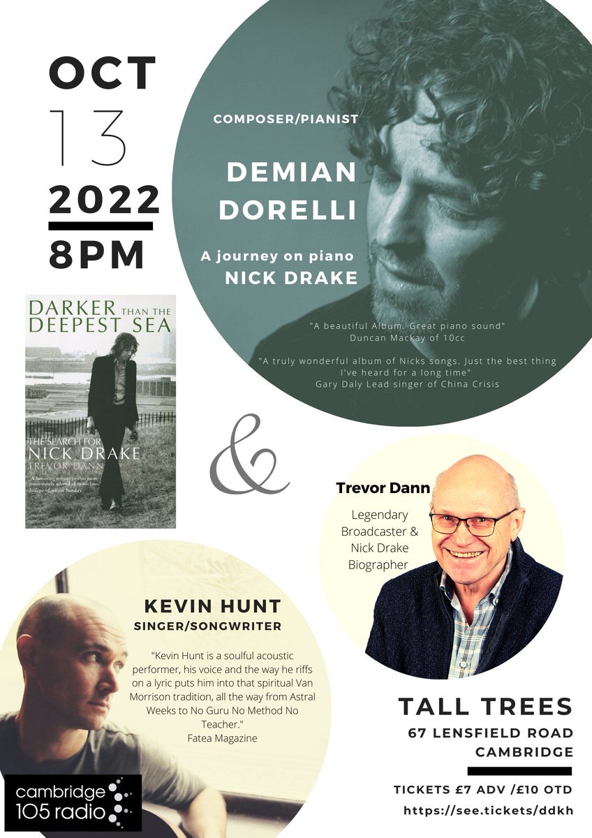 Tune into <a href="/Strummersmusic/">Strummers</a> @cambridge105 to hear a KHB track and get in the mood for seetickets.com/event/demian-d…