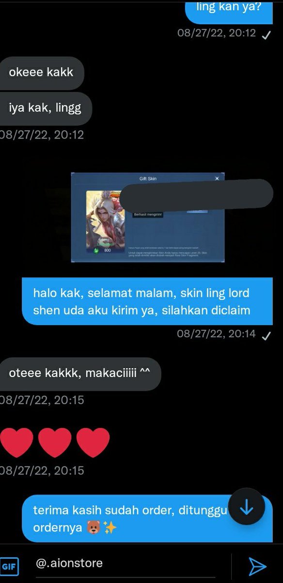 urloveely's tweet photo. 𓇬᮫ 🧸˓ testimoni gift skin ⑅  ָ𓂃݊  ׅ

*⁠。akai - po kungfu panda
*⁠。ling - lord shen kungfu panda

#testiaion https://t.co/LxQMR906O9