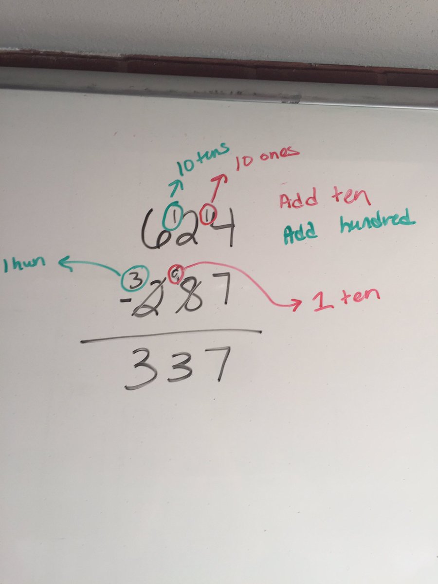 MathEdWSU's tweet photo. Having fun with alternative algorithms for subtraction in our #FirstYearSeminar https://t.co/QLRBub6ROj