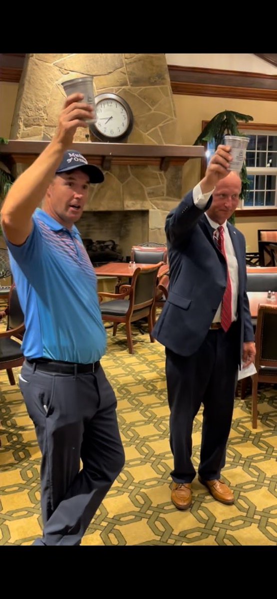 Last night I was lucky enough to be able to give the Champions Toast to ⁦<a href="/padraig_h/">Padraig Harrington</a>⁩ , our 2022 Ascension Charity Classic champion.  Thanks to ⁦<a href="/nickragone2/">Nick Ragone</a>⁩ and ⁦@AscensionCCG⁩ for allowing me this honor.  What a great week and great champion!