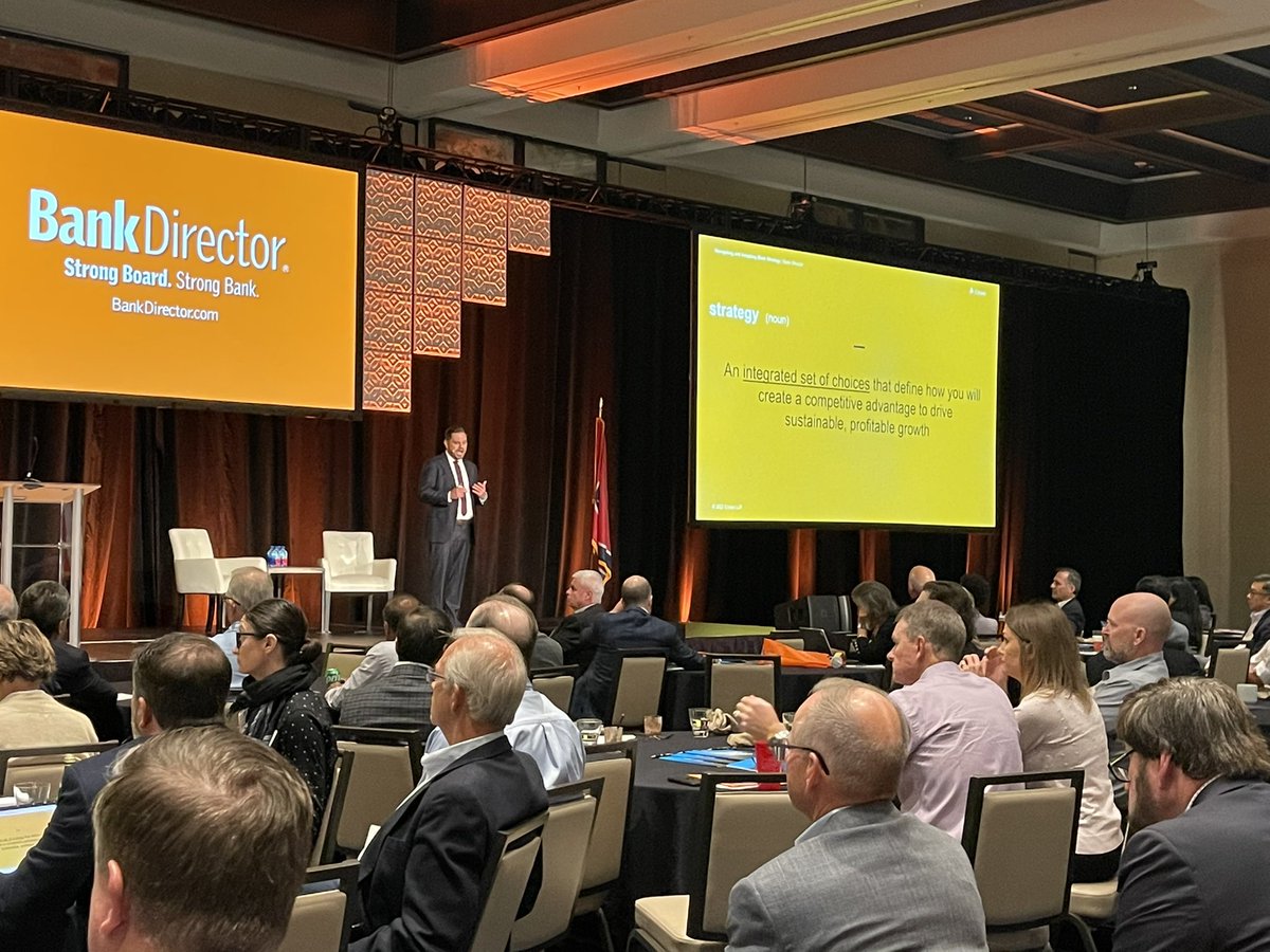 "Being unique and valuable in a sea of banks and financial services technology companies is as important as ever to maintain growth and profitability," John Epperson with <a href="/CroweUSA/">Crowe</a> bankdirector.com/issues/technol… #BDTrain22