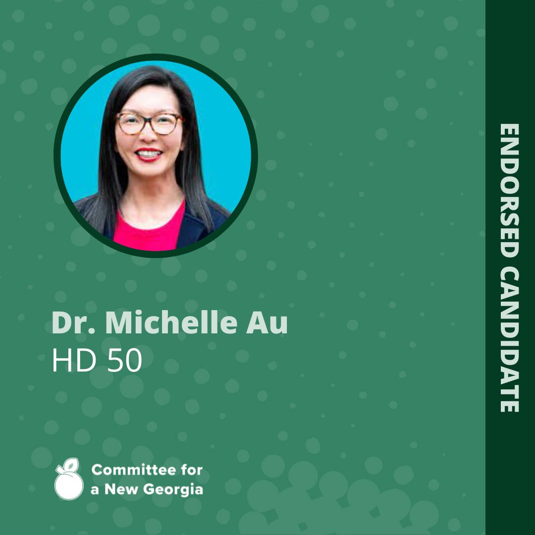 ANewGeorgia's tweet photo. There's no better time to give than TODAY and no better place to give than to someone working to make A New Georgia - 

Someone like Dr. Michelle Au of HD50 a sitting senator and strong ally for progressive causes

Get to know her  -  https://t.co/FJ4JC4ih57 https://t.co/TlSdxoymoS