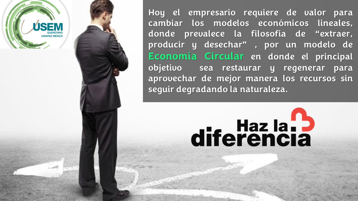 USEM_QUERETARO's tweet photo. En USEM buscamos fortalecer la convicción de todos aquellos empresarios que tienen el valor de cambiar en beneficio del bien común.
#SomosUSEM #RetoUSEM #USEM #QroCircular https://t.co/5V7Pd8Bf1t