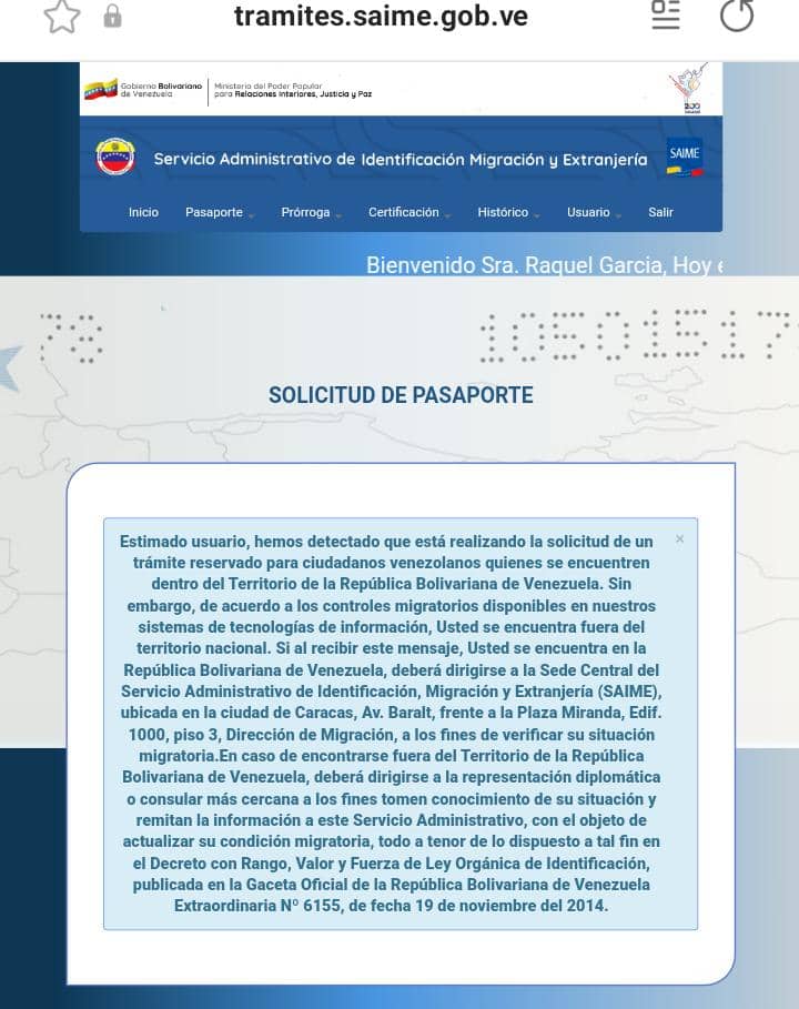 jesusmire's tweet photo. Te sale este error? AQUI Lo RESOLVEMOS ESCRIBENOS!

#saime #apostilla #saren #piso3 #venezuela #venezolanos #venezolanosenperu #venezolanosenecuador #venezolanosenchile
#Apostilla #Saren #SAIME #AntecedentesPenales #trámites https://t.co/l7dmZa4qaV