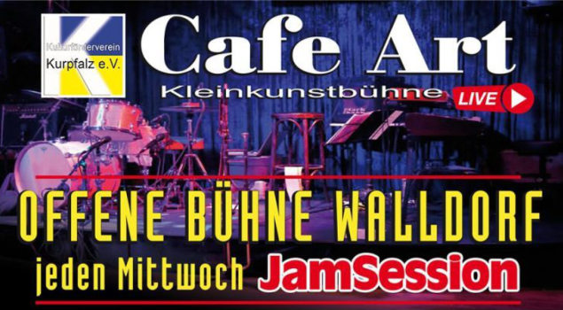 Am 14.09.2022 #JAMSESSION die Offene Bühne für alle #Künstler ab 19:00 Uhr im #Café_Art Kleinfeldweg 42 69190 #Walldorf mycafeart.de/veranstaltunge… #Wiesloch #Heidelberg #Reilingen #Malsch #Sandhausen #Hockenheim #Speyer #StLeon #liveMusik #Musik #SAP #Kunst reisen-travel.com