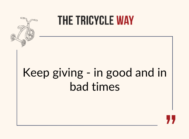 TheTricycleWay's tweet photo. "keep giving in good and bad times"

#motivation #gratitude #time https://t.co/skFB5CH8HH