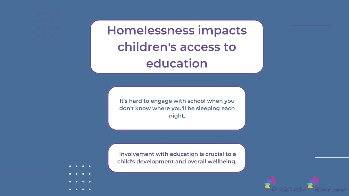 voice4housing's tweet photo. As many children have gone back to school for the year, it is a reminder that unhoused children often experience learning difficulties, a lack of engagement at school, and disruption and instability in their overall school-life. #PCVWH #safehousing #childrenshousing https://t.co/BjwV9056hj