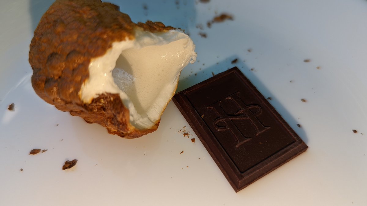 jasoncdivis's tweet photo. I don't know if @hhchocolate will approve of this, but we thought making naked s'mores with their hand crafted chocolate was delicious! Kokoa Kamili went very well tucked inside. #AutumnVibes https://t.co/McwYHzGwgV
