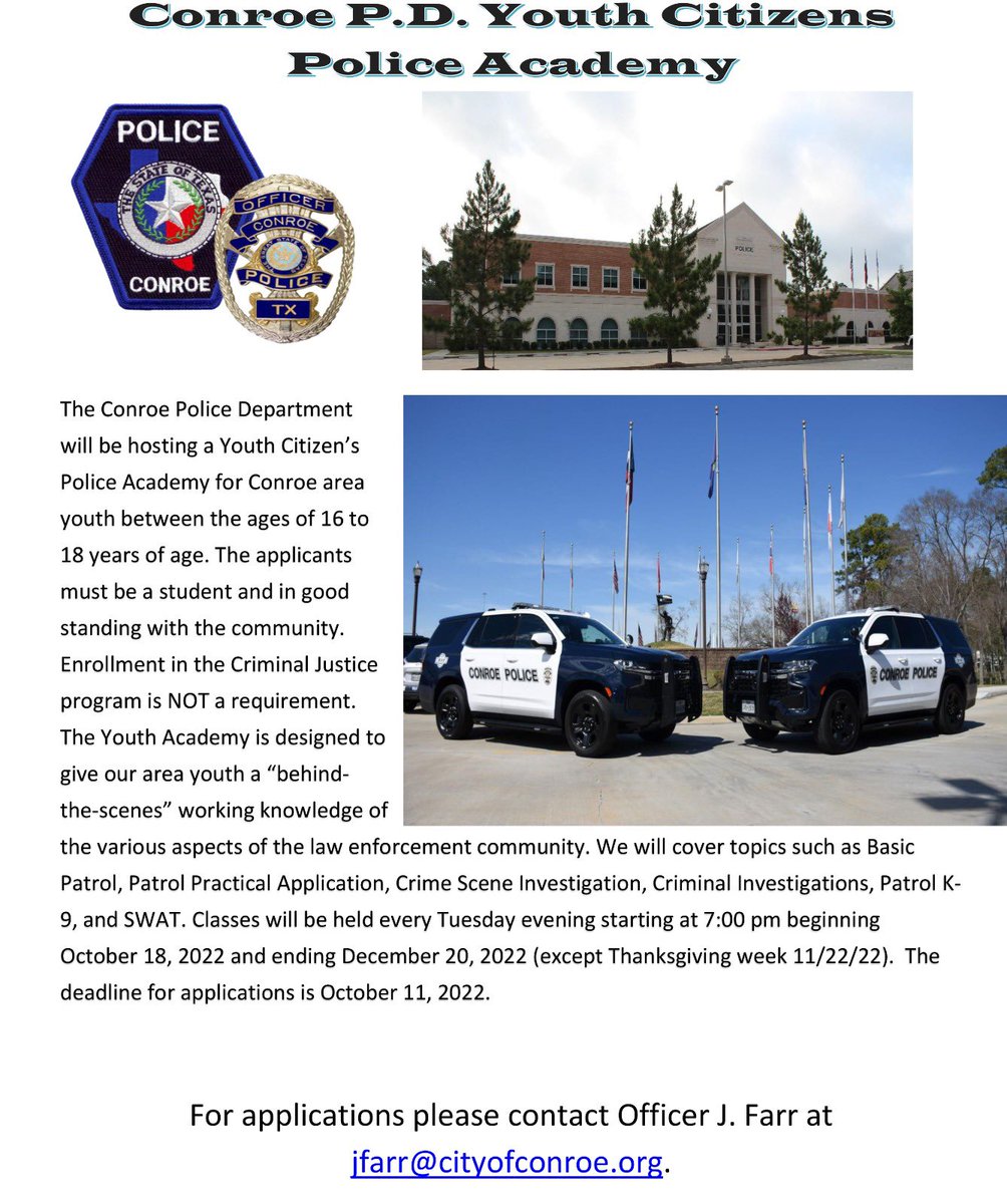 Conroe Police (@conroepolice) on Twitter photo 