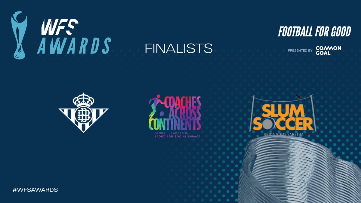 CLegacies17's tweet photo. We are thrilled to announce that we are finalists for the @WFSummit Awards in the "Football For Good" category. On 9/28, the winner will be revealed at the WFS Awards Gala and we will be recognized along with @slumsoccer &amp; @RealBetis  for C4W's SRHR &amp; GBV Prevention Initiative. https://t.co/AjzSEafdNr