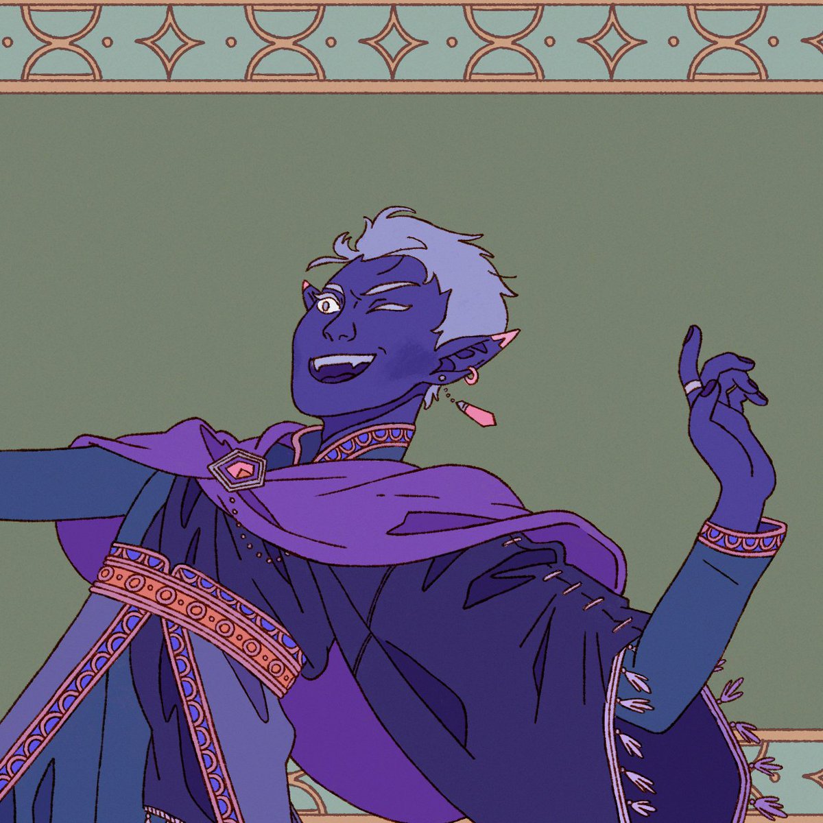 _Linotte_'s tweet image. For everyone watching C3 right now: I'm sorry, here have a #shadowgast threat to keep you sane. (It's the dance pose from the recap ye)
Challenged myself to imitate @Cy_lindric's wonderful style! Thank you for all of the wonderful art my eyes have feasted upon #CriticalRoleArt