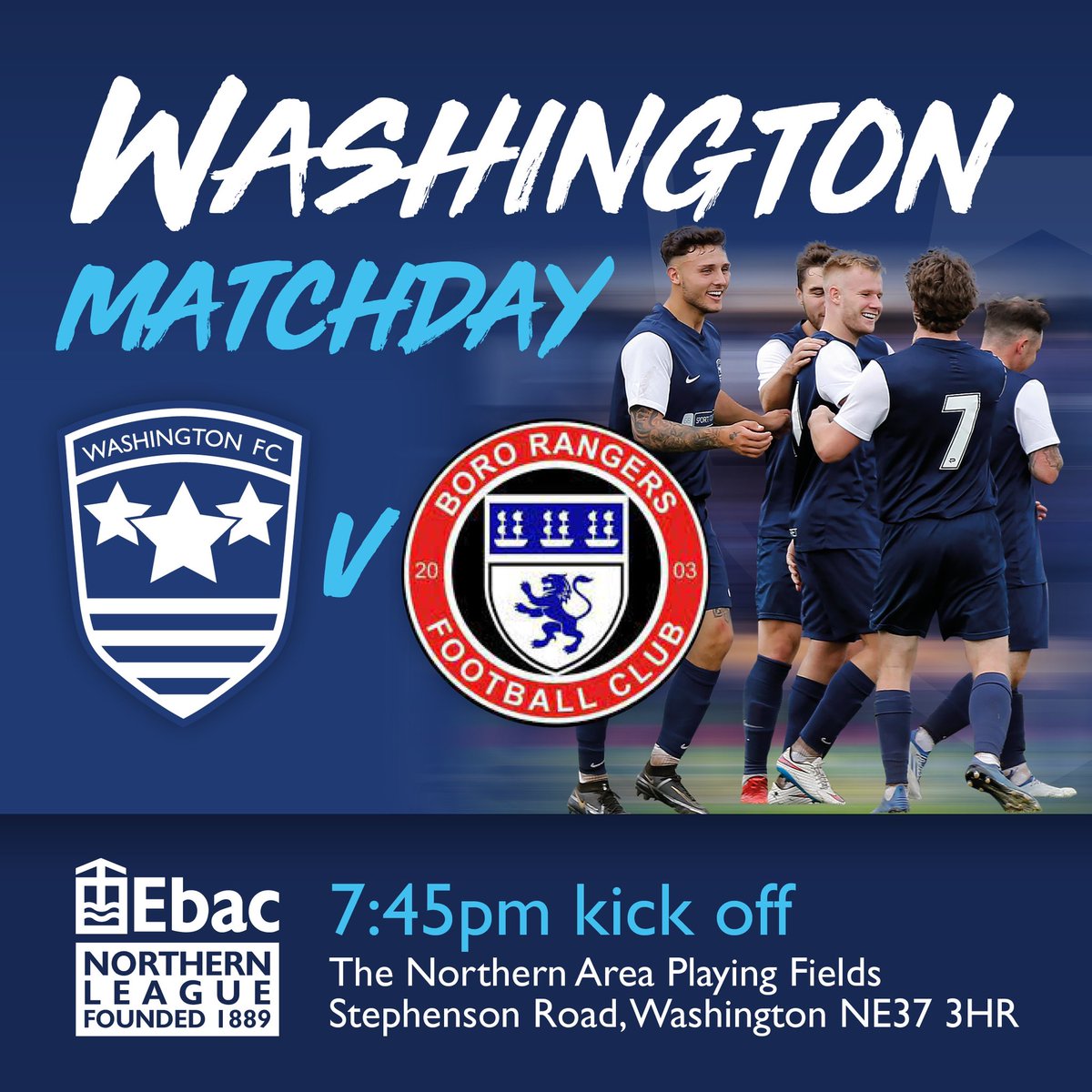 💙🤍 WASHINGTON BACK HOME 💙🤍

Tomorrow evening sees <a href="/washyfc/">Washington FC</a> make a return to play their football in #NE37 - we have been away from home since the 2009/10 season 

We have a new community hub that we have worked hard to secure and complete! 

Come along and have a look