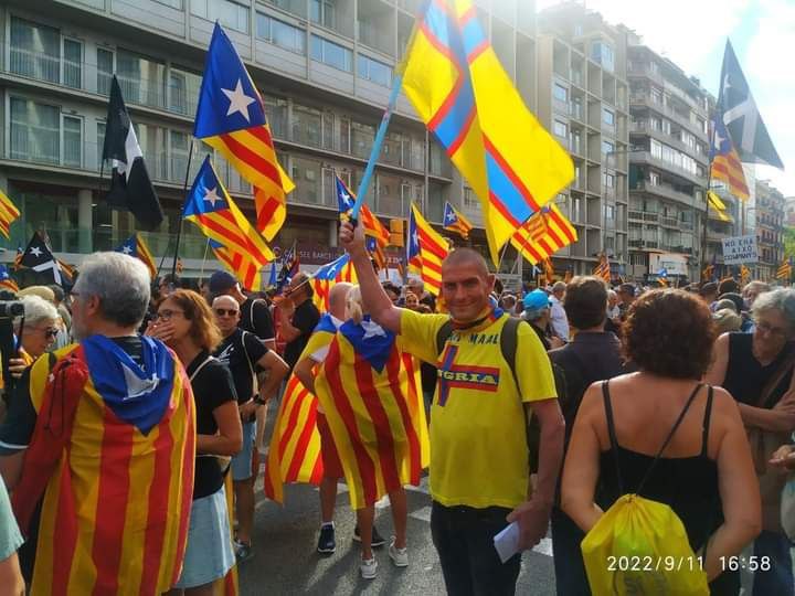 FreeIngria's tweet photo. Members of Free Ingria Civil Movement congratulated the Catalans on the National Day of Catalonia
#FreeIngria #FreeCatalonia  #TheNationalDayofCatalonia
#DiadaNacionaldeCatalunya 
#Barcelona 
#CatalunyaLliure https://t.co/9XO5iDkw9Z