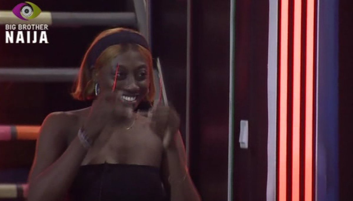 BBNaija's tweet photo. After the Level 3 House Guests fake Nominations:

Chomzy: I'm still a Housemate!

Eloswag: *walks in I'm still a Housemate*

Doyin: *laughs in I'm still a Housemate*

Us: 🌚🙉🤣 

Visit the #BBNaija website: https://t.co/NhcdNV9FOG https://t.co/UD9iZTdnqq