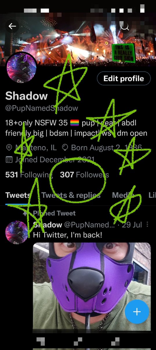 ShadowTheWusky's tweet photo. I'm so honored that I have over 300 followers! I never would have believed it. Thank everyone on you. #kinklife #gay #gaypuppy #gaypup #gaypuppyplay #pup #bdsmpup #puphood #puppyplaycommunity #gear https://t.co/MyM0nKAd3u