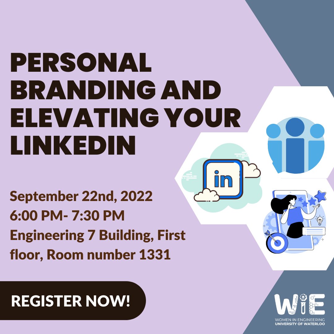 Want to learn more about shaping your brand and revamping your LinkedIn? Join us at our Personal Branding and Elevating your LinkedIn event! 

📍Where: Engineering 7 Building, First Floor, Room 1331

⏰When: September 22nd, 2022 6:00pm - 7:30pm

🎟️Register now! Link in our bio!