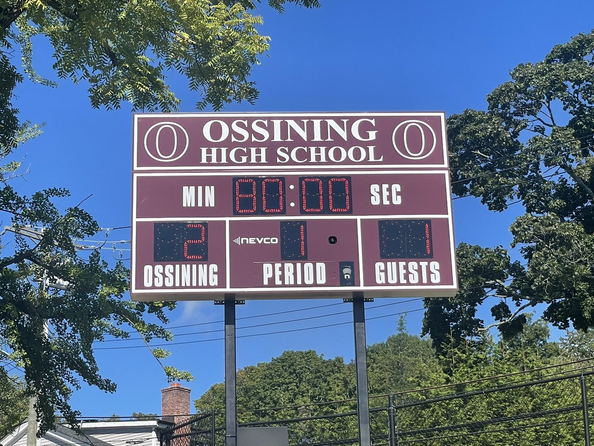 New scoreboard in the lower field.