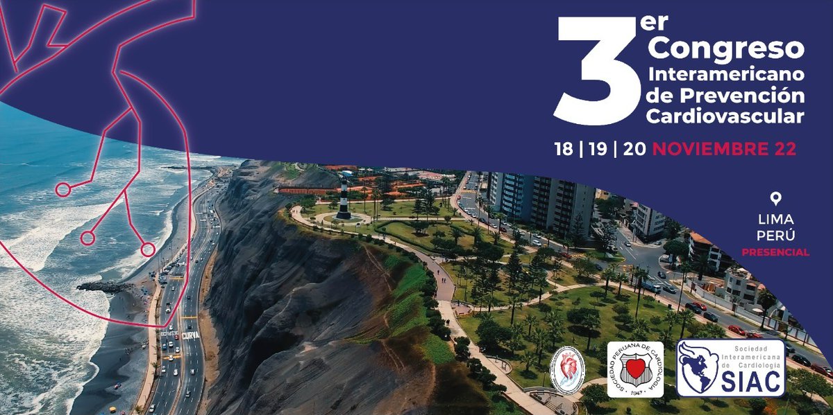 📆 ¡Junto a <a href="/siacprevent/">SIACPREVENT</a> y a la <a href="/sopecard1947/">SOPECARD</a> te invitamos al 3er. Congreso Interamericano de Prevención Cardiovascular! Se realizará el 18, 19 y 20 de noviembre en #Lima (Perú 🇵🇪 ) de manera presencial. ¡Inscribete para seguir formándote en nuestra disciplina!