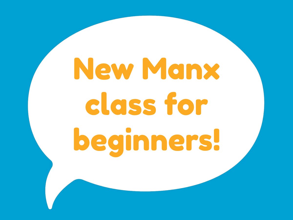 greinneyder's tweet photo. A new, FREE in-person Manx class for beginner adults starts up this Saturday morning in Peel! Taught by Jamys Harrison for @CultureVannin. More info and sign-up form can be found here:
https://t.co/UtxIIXSmoj
#learnmanx #manx #gaelg #isleofman #languagelearning https://t.co/056EadVdqD