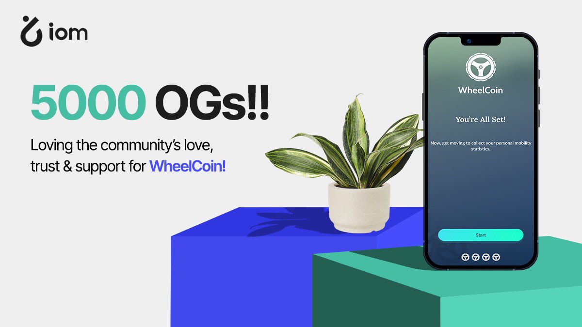 IoM_protocol's tweet photo. We're delighted to announce that π€©
We've got 5000 #OGs for our initiative, #WheelCoin π
They're now enjoying a spl. #NFT + exclusive perks & benefits! π₯³
Thank you, #IoMCommunity, for trusting our vision!
PS: You can still join our #Discord now π https://t.co/Twv7xJ7EpU https://t.co/dQydfaXMc9