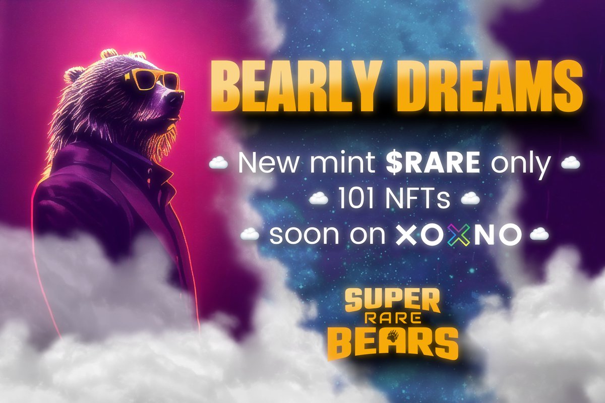 SuperRare_Bears's tweet photo. When we fall asleep we all dream, #SuperRareBears are no different. Get a glimpse of their subconscious mind with #SRB first Ai generated collection.
#BearlyDreams ๐ป๐ค
101 pieces
$RARE minting only ๐ฑ
Available only on @xoxnoNFTs ๐ https://t.co/Hbi8ywsZfe