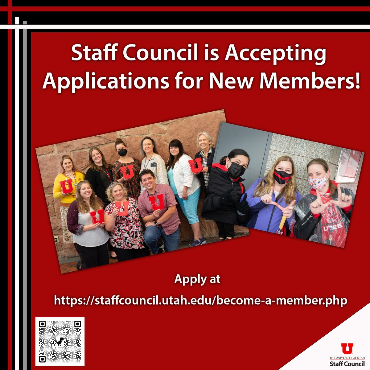 UUStaffCouncil's tweet photo. Apply today to join the UUSC! #goutah https://t.co/Xt0aH4F2cs