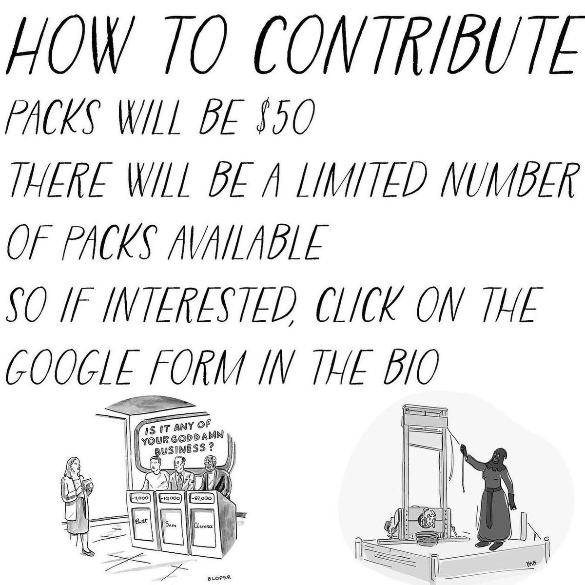 PS: posted this comic on Instagram to hype an unofficial New Yorker cartoonist fundraiser for the National Network of Abortion Funds, put together by the great @MadelineHorwat1 (I donated some dope accurate bird stickers):
https://t.co/s3ZedOBDRC