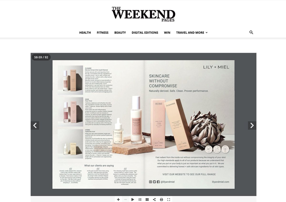LILY + MIEL (@lilyandmiel) on Twitter photo Be sure to check out our 2 page spread on the UK's
THE WEEKEND PAGES latest edition featuring <a href="/VickyPattison/">Vicky Pattison</a> <a href="/theweekendpages/">The Weekend Pages</a> Be sure to check out our 2 page spread on the UK's
THE WEEKEND PAGES latest edition featuring <a href="/VickyPattison/">Vicky Pattison</a> <a href="/theweekendpages/">The Weekend Pages</a>