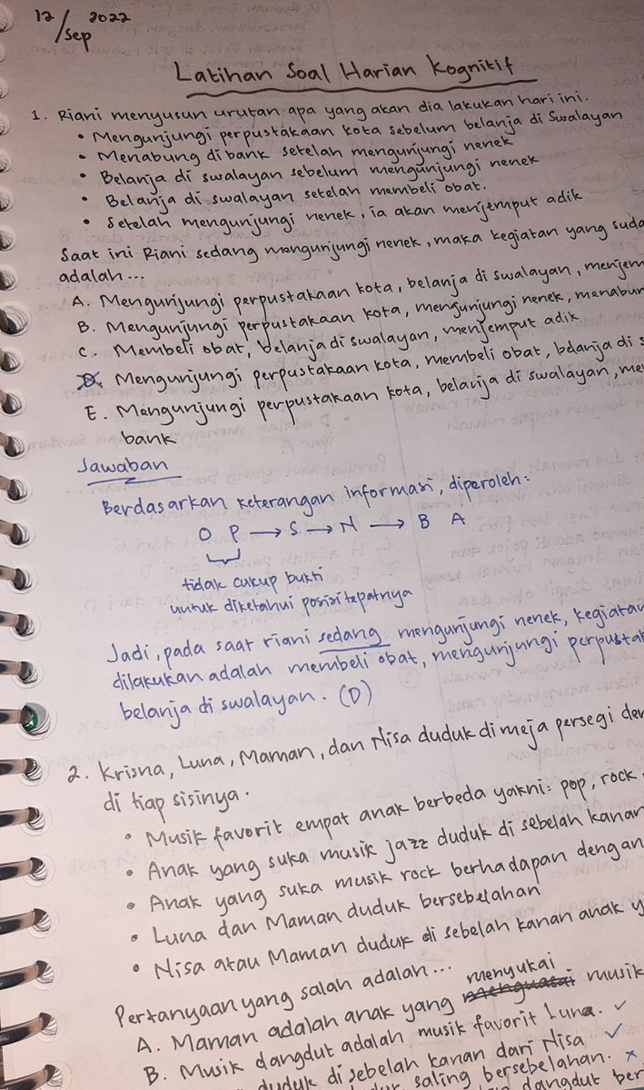 bumisstuff's tweet photo. Bumi's Journey✈
(12/9/2022)

Hari ini push myself buat nyobain soal kognitif walaupun ada pembahasannya, tapi sebisa mungkin dikerjain sendiri dulu. Imma lowkey proud of myself for what i've done today. And EP LOVERs PLAYBOOK SOO GOOD OMG! You won't regret after hearing that🥺 https://t.co/UxdOCMJIbo