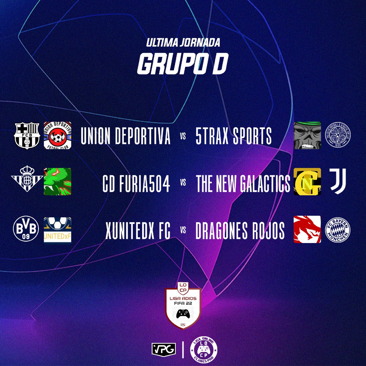 OnlineClubes's tweet photo. SE JUEGA LA ULTIMA FECHA, LA JORNADA 10 DE LOS GRUPOS QUE ESTAN PARTICIPANDO EN LA COPA DE DESPEDIDA DEL FIFA 22 DE LA LIGA LOCP, SUERTE A TODOS.🔥🔥🏆🏆

🎮🏆⚽ LIGA ONLINE CLUBES PRO 🎮🏆⚽
⚽ | Despidiendo el Fifa 22 🎮
🎮 | Primera División / División Expansión ⭐
🏆 | Grupos https://t.co/TmSpxJVxso