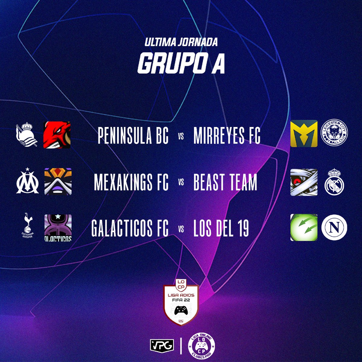 OnlineClubes's tweet photo. SE JUEGA LA ULTIMA FECHA, LA JORNADA 10 DE LOS GRUPOS QUE ESTAN PARTICIPANDO EN LA COPA DE DESPEDIDA DEL FIFA 22 DE LA LIGA LOCP, SUERTE A TODOS.🔥🔥🏆🏆

🎮🏆⚽ LIGA ONLINE CLUBES PRO 🎮🏆⚽
⚽ | Despidiendo el Fifa 22 🎮
🎮 | Primera División / División Expansión ⭐
🏆 | Grupos https://t.co/TmSpxJVxso