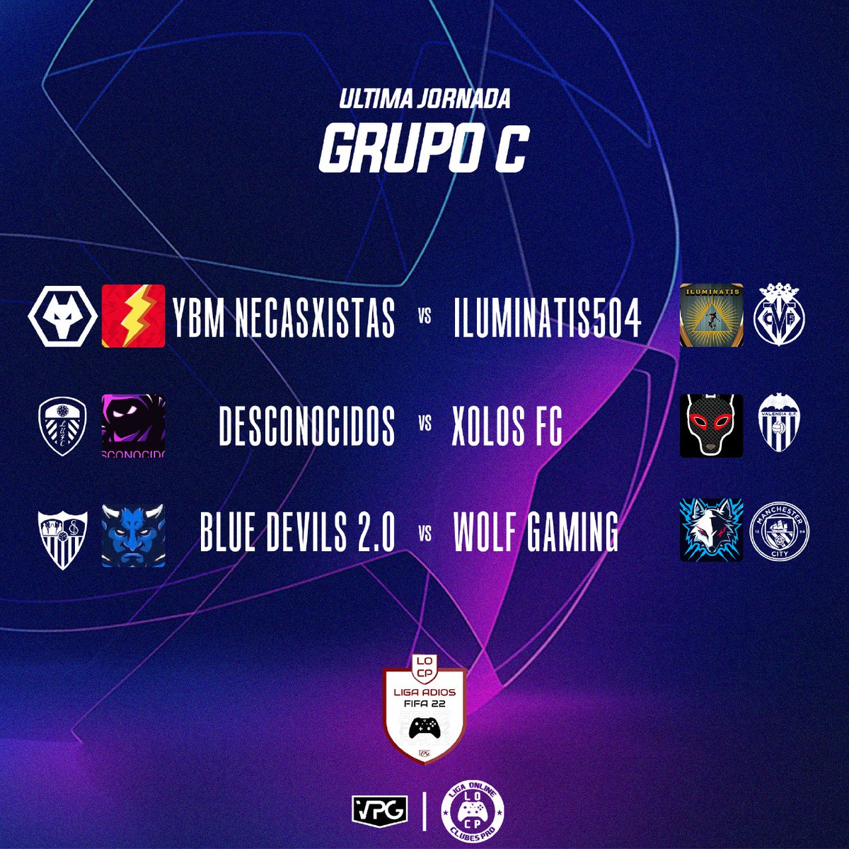 OnlineClubes's tweet photo. SE JUEGA LA ULTIMA FECHA, LA JORNADA 10 DE LOS GRUPOS QUE ESTAN PARTICIPANDO EN LA COPA DE DESPEDIDA DEL FIFA 22 DE LA LIGA LOCP, SUERTE A TODOS.🔥🔥🏆🏆

🎮🏆⚽ LIGA ONLINE CLUBES PRO 🎮🏆⚽
⚽ | Despidiendo el Fifa 22 🎮
🎮 | Primera División / División Expansión ⭐
🏆 | Grupos https://t.co/TmSpxJVxso