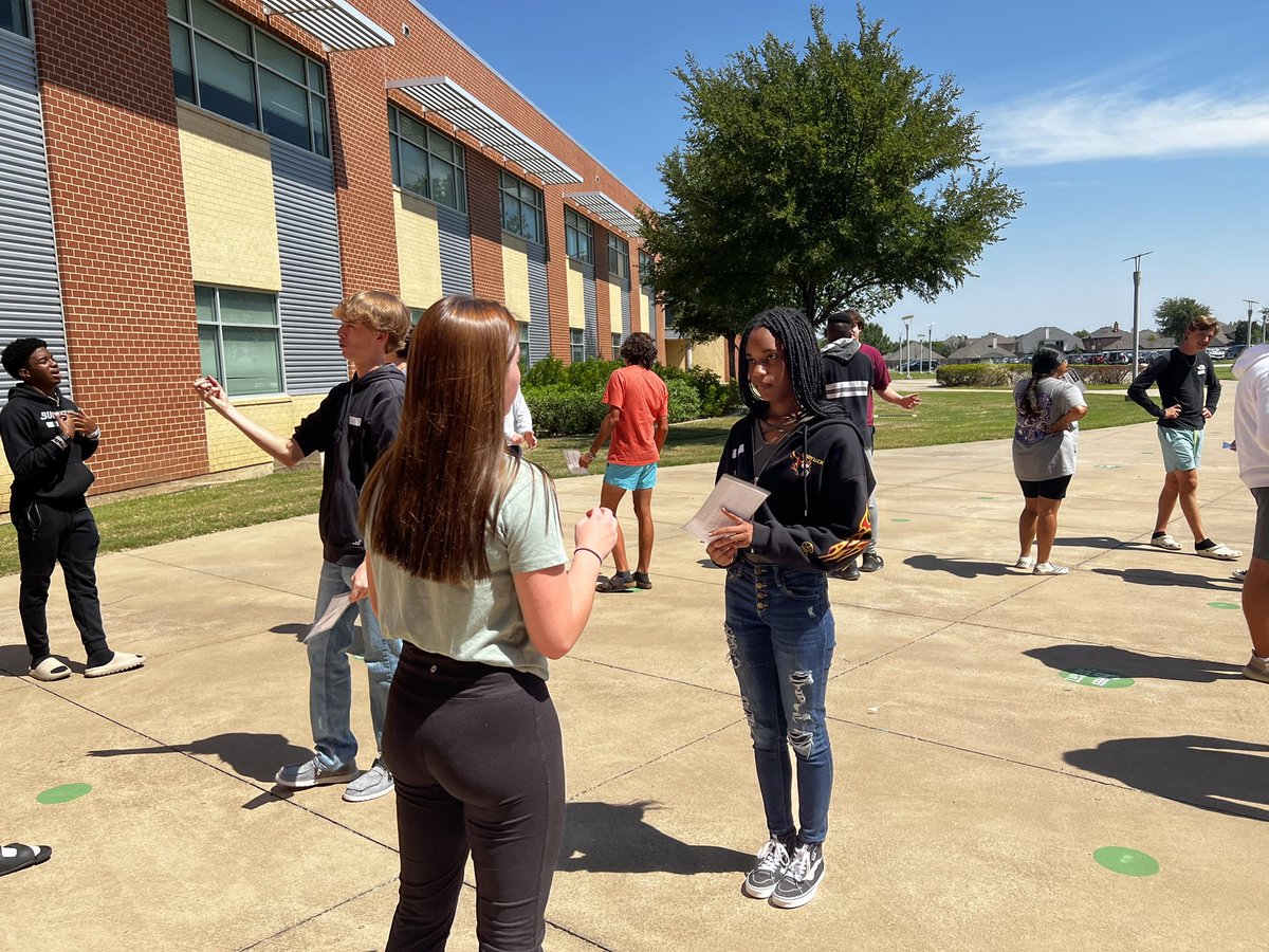 Students practiced their interviewing skills by speed interviewing. It was a little warm but they did awesome! Great answers and debriefing afterwards.