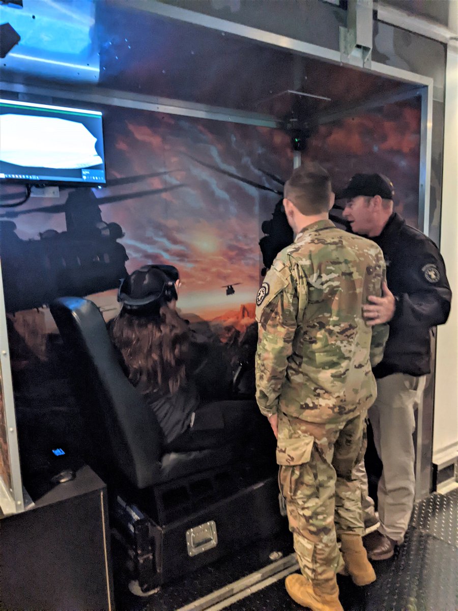 The U.S. Army mobile exhibit <a href="/ChardonHS/">Chardon High School</a> today, engaging PhysEd/Health/History students in hands-on, flight orientation simulations! Thank you to the U.S. Army for making this extraordinary event possible. #WeAreChardon #Chardon4Es