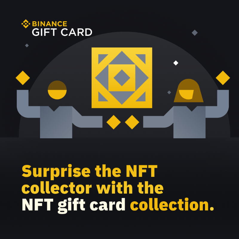 binance's tweet photo. Reasons to use #Binance Gift Card:
 
🔸 Give crypto to anyone, anytime, anywhere.
🔸 Zero fees
 
And more ⤵️