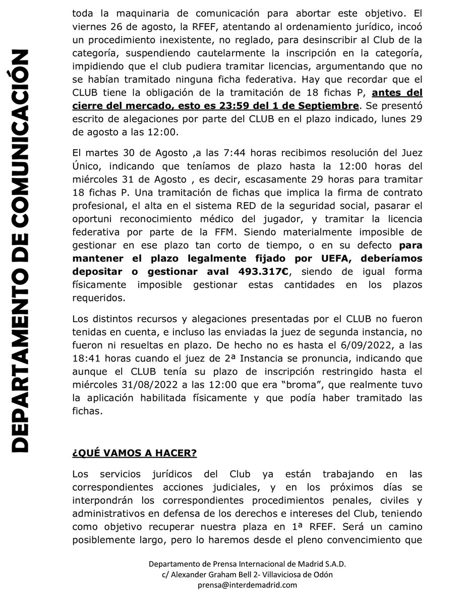 Internacional de Madrid S.A.D tweet media