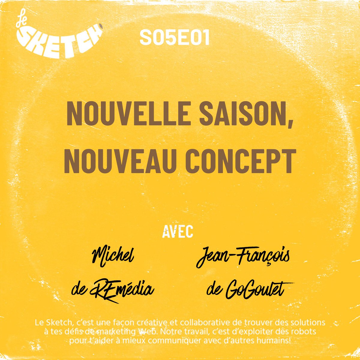 le_sketch's tweet photo. Dans quelques minutes, je reprends l'enregistrement du Sketch Podcast avec @jfgoulet ! On parle du nouveau concept (qui va me challenger) et des sujets qui vont nous occuper dans les prochaines semaines (qui sont pas mal trippants).

https://t.co/CRQftijCRI https://t.co/Ffr3LcZsmw