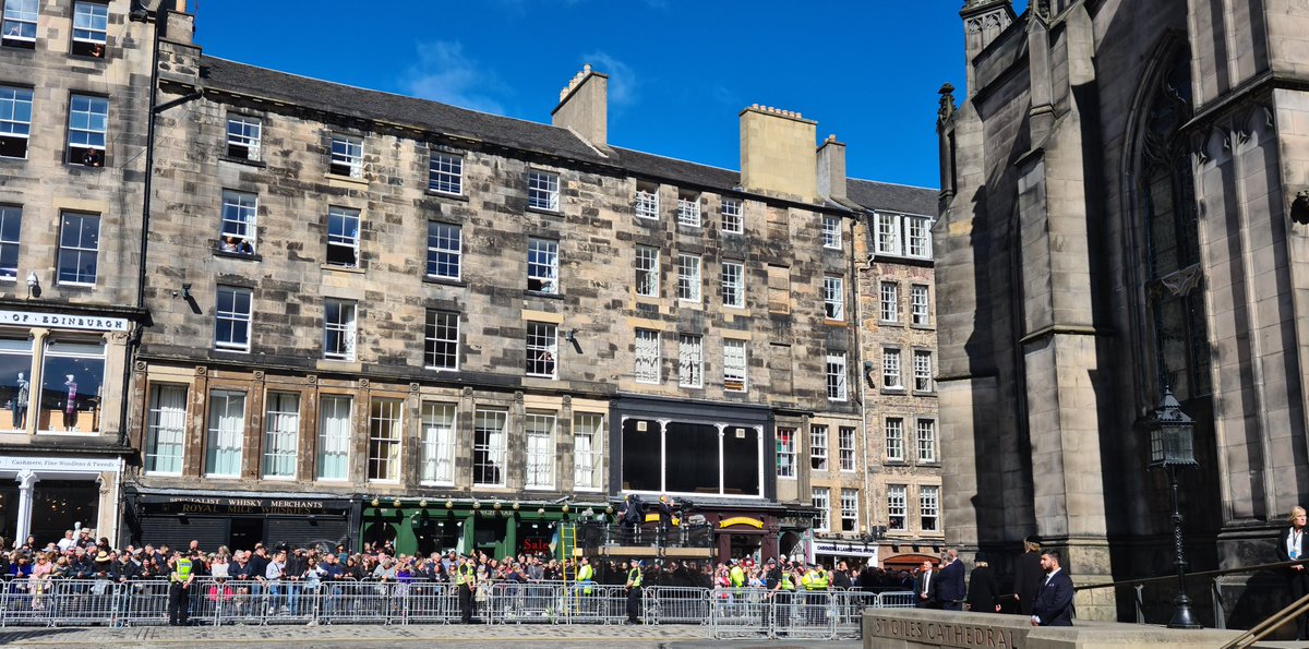 That was a remarkable day. The privilege of reading the Gospel at the service in St Giles was almost overwhelming. Being asked to bless and pray with people on the Royal Mile was. I feel blessed tonight.