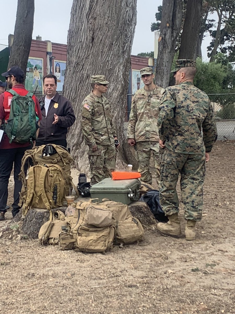 SF_emergency's tweet photo. The disaster prep drill has concluded. Although the helicopter could not land due to a mechanical issue, the drill brought together community, city, state &amp; federal partners to prepare this landing zone for potential future needs. This collaboration is what makes a resilient SF. https://t.co/3h4409Z78B