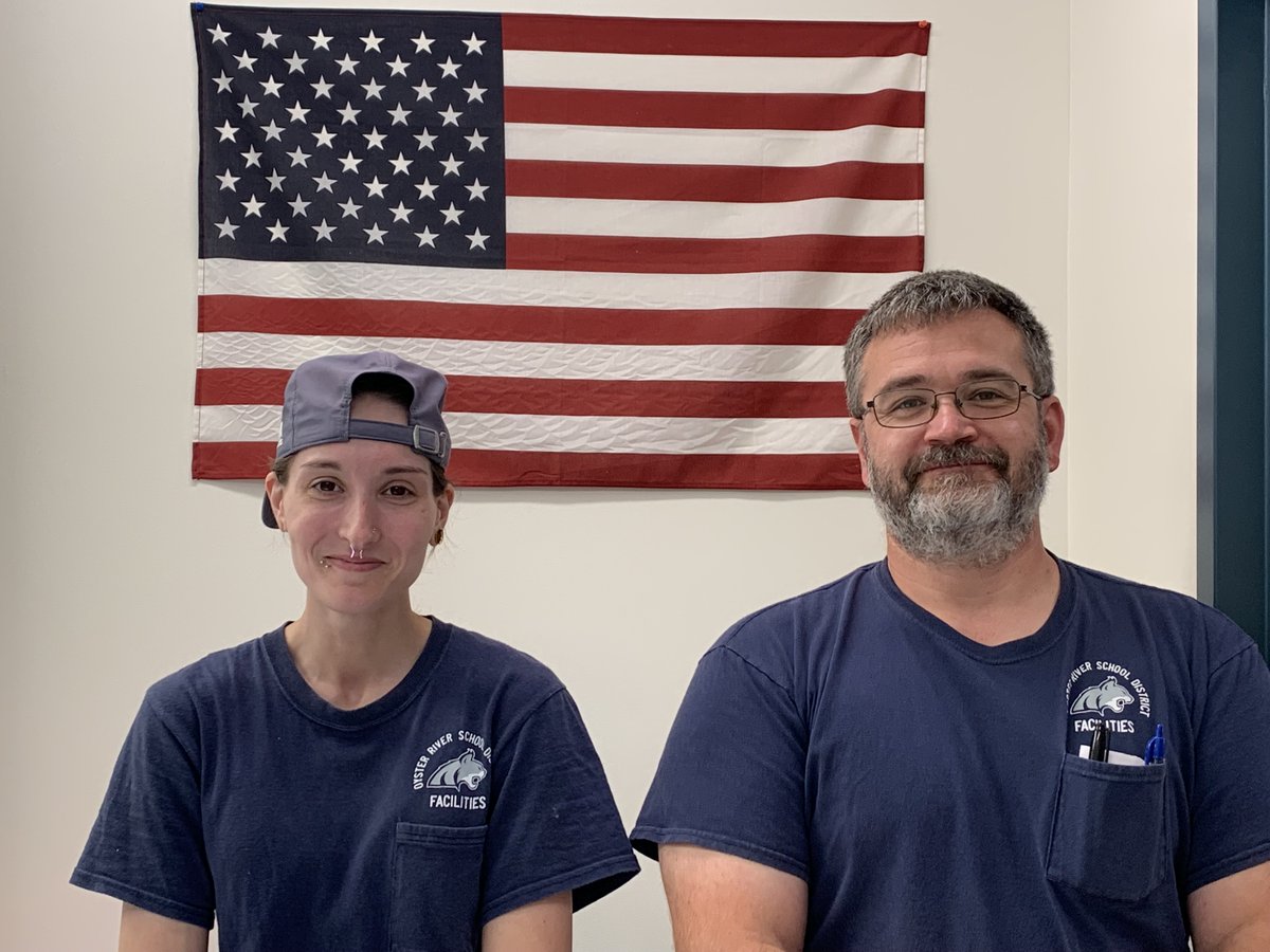 OysterRiverHS's tweet photo. Bobcat of the Week: Marek Filip and the custodial staff work incredibly hard getting the building ready for us. They are short-staffed right now, but they make sure that the building stays in incredible condition! 
They are so helpful, they always make sure we have what we need! https://t.co/CavJDGwXK3
