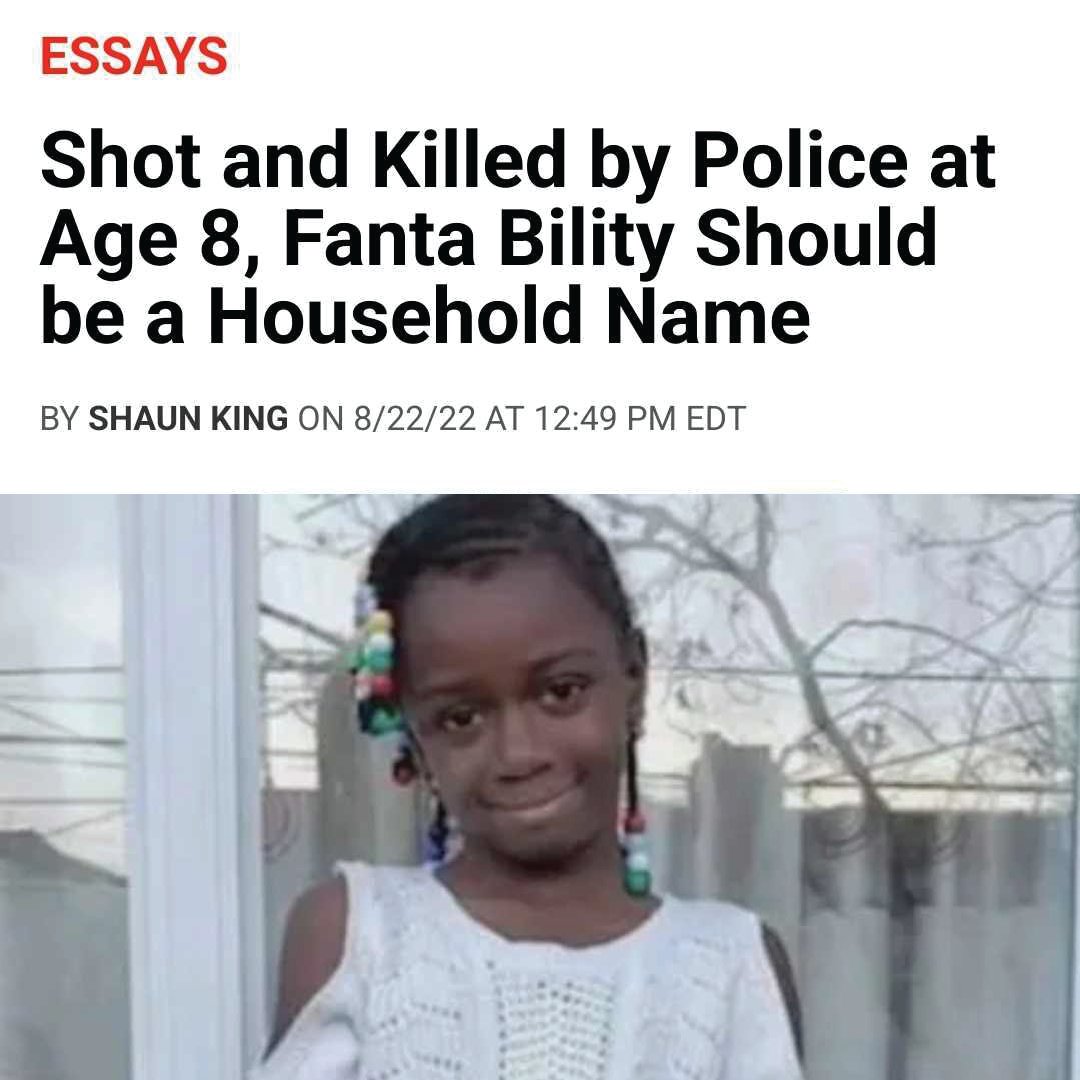 theebarajan's tweet photo. It's been over 1 year since Sharon Hill police killed 8-year old Fanta Bility and the independent investigation has been HEAVILY redacted.

What are they hiding?

Join me in demanding #JusticeForFanta and for the full report to be released immediately: https://t.co/2HQYlSK8Lh https://t.co/qf7aBfx13O