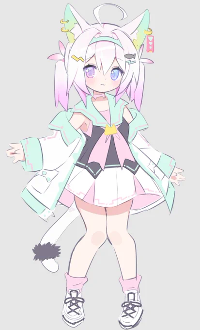 キャラデザ練習ネコチャン 