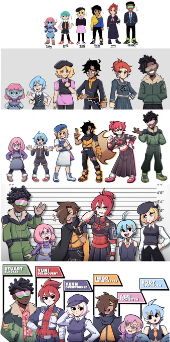 OC evolution timeline, it's interesting to look back and see what design elements I kept all this timr 