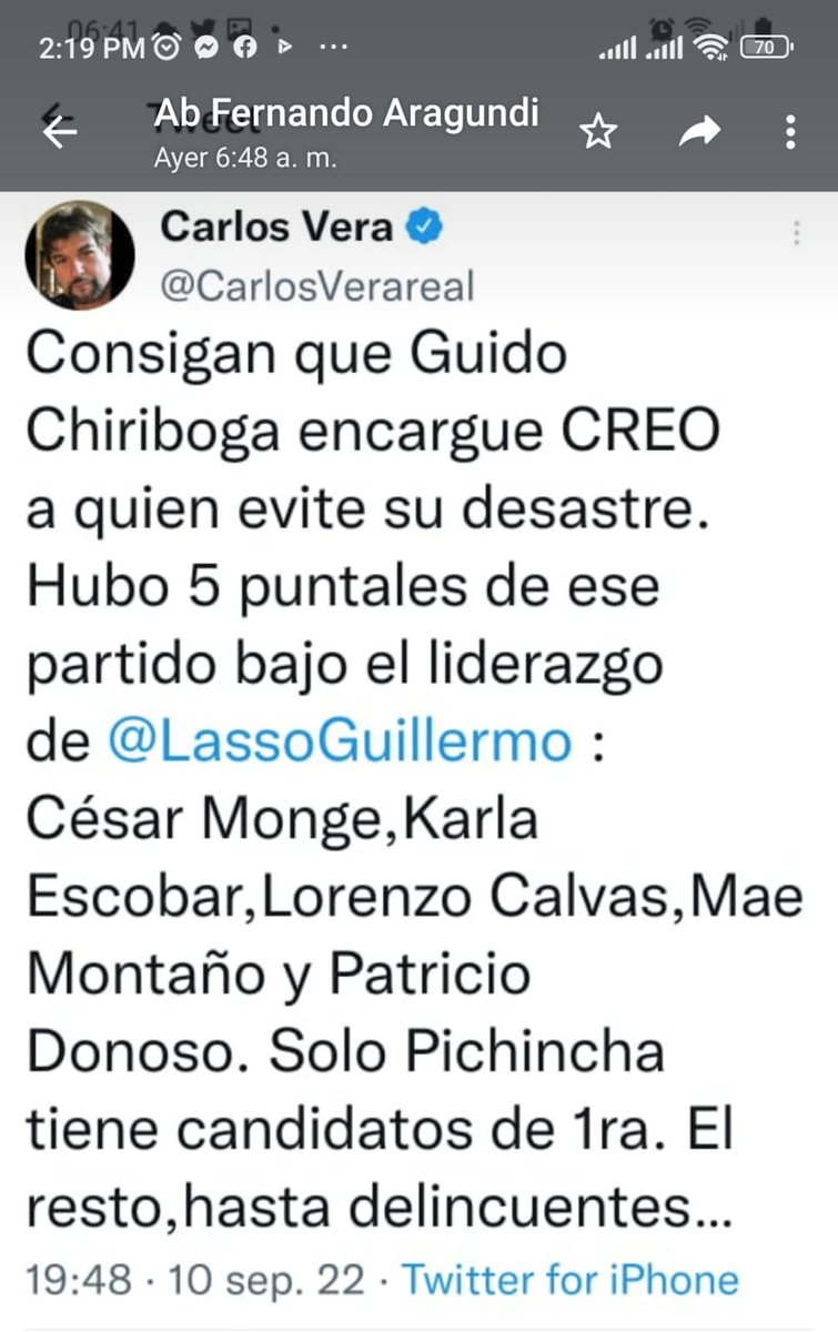 Julio90410139's tweet photo. @CarlosVerareal @VERAZ_TWIT @LaPosta_Ecu https://t.co/GJjcanJRL7