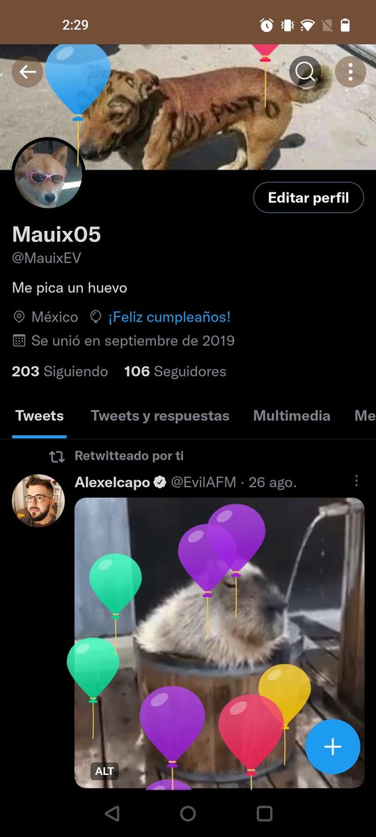 Puro pendejo imbecil cumple años hoy de seguro cumple el @itzSikrio