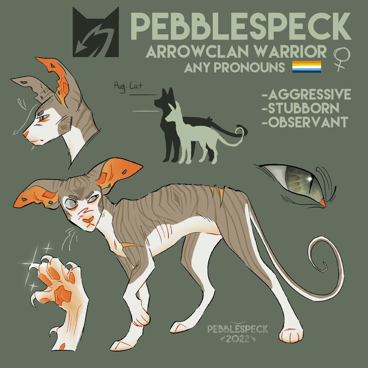 「Updated reference sheet #art #oc #warrio」|Pebblespeckのイラスト