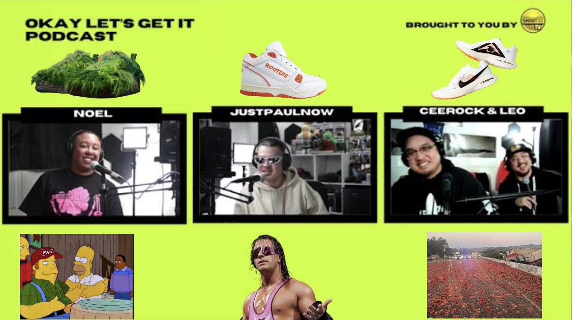 shootyourshottv's tweet photo. YEEZY x ADIDAS DRAMA, TRUCKING ACCIDENTS, NICKELODEN TIME CAPSULE, NEW BALANCE IN THE MALL?! AND MUCH MORE ON OKAY LET’S GET IT PODCAST EPISODE 4 > https://t.co/Rko0S7ENHN https://t.co/ZNGDpNqXpf