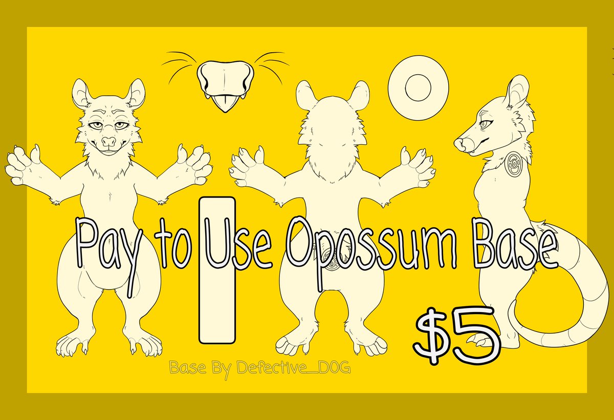 Defective_D0G's tweet photo. Hey! I have some ptu bases now! Check 'em out maybe?
#furry #furryartist #furries #opossumbase #bearbase #ptu #Anthro #anthroart #Fursona https://t.co/gZqH1eF3CZ