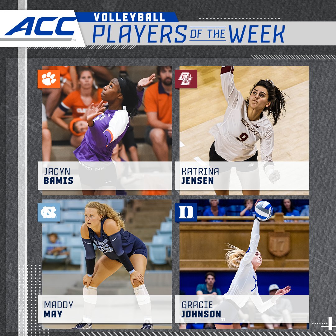 🏐 #ACCVB Players of the Week 🏐

📰: theacc.co/3Bd2tyz
